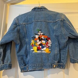 Disney Blue Jean Jacket with Cartoon Embroidery